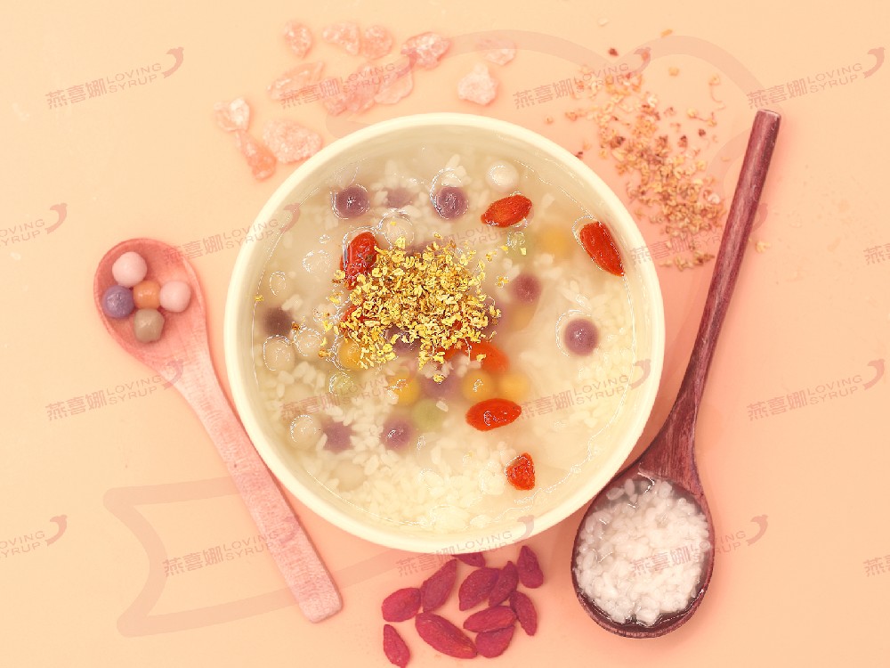 桂花酒酿三色小汤圆